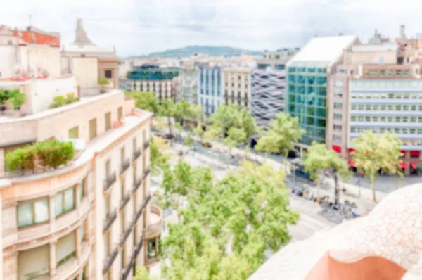 Fondo desenfocado del Paseo de Gracia, Barcelona, Cataluña, España —  Fotos de Stock