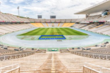 Bir boş Avrupa Futbol Stadyumu ile ufuk arka plan
