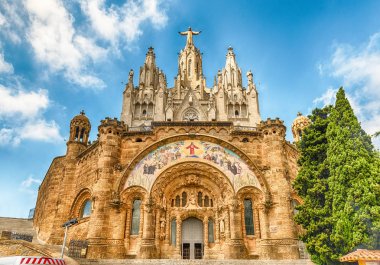 Kilise kutsal yürek, Tibidabo Dağı, Barcelona, Katalonya, İspanya