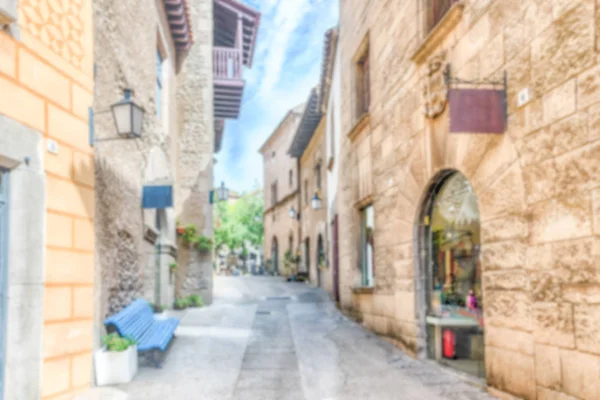 Defocused background of Poble Espanyol, Barcelona, Catalonia, Spain — Stock Photo, Image