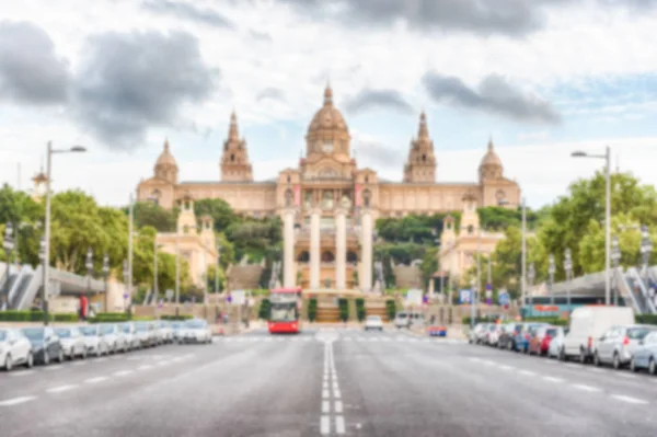Oskarp bakgrund av Kataloniens nationella konstmuseum, Barcelona, Katalonien, Spanien — Stockfoto