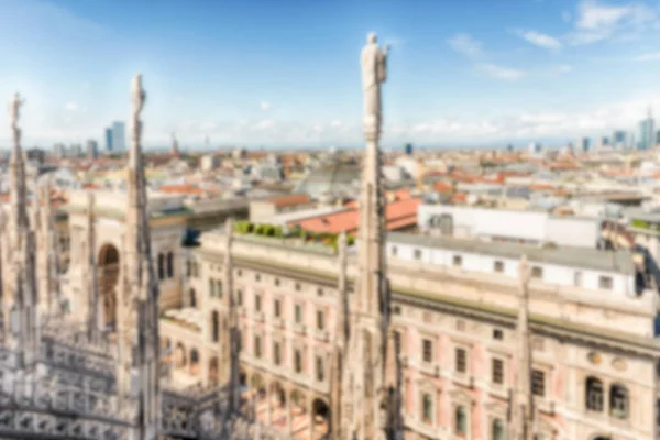 Defocused background with view from Milan Cathedral's roof, Italy — Stock Photo, Image