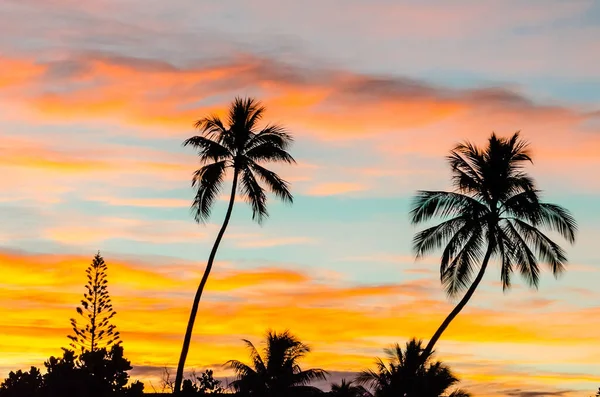 Tropische zonsondergang, Frans Polynesië — Stockfoto