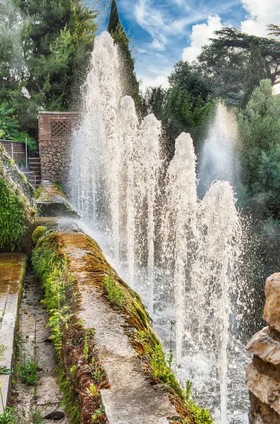 Neptün Çeşmesi, Villa d'Este, Tivoli, İtalya — Stok fotoğraf