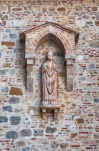 Statue Medieval Town San Gimignano One Most Visited Place Tuscany — Stock Photo, Image