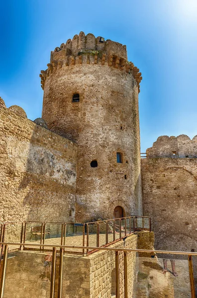 Veduta Del Suggestivo Castello Aragonese Detto Castella Sul Mar Ionio — Foto Stock