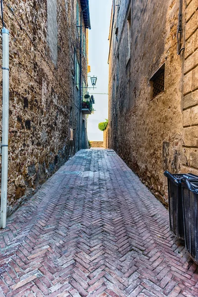 Calles Panorámicas Medievales Ciudad Pienza Provincia Siena Toscana Italia — Foto de Stock