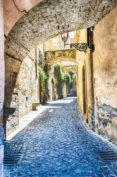 Oude Alley Middeleeuwse Stad Van Orvieto Italië — Stockfoto