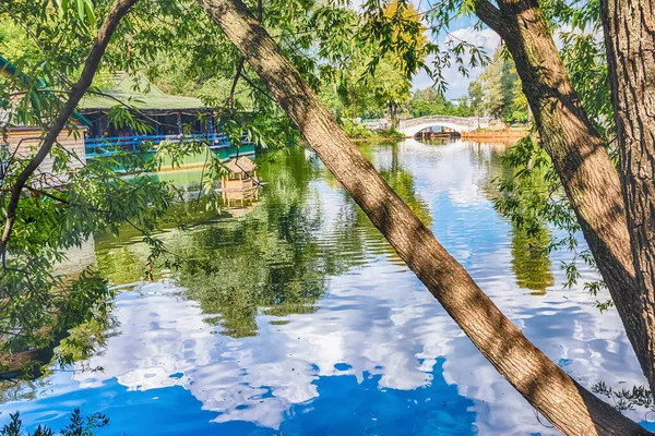 Idillic Lago Dentro Gorky Park Centro Moscú Rusia — Foto de Stock