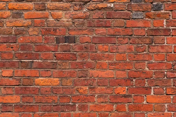 Stary Mur Cegły Ściana Średniowiecznego Kościoła Czerwonej Cegły Kontekst Faktura — Zdjęcie stockowe