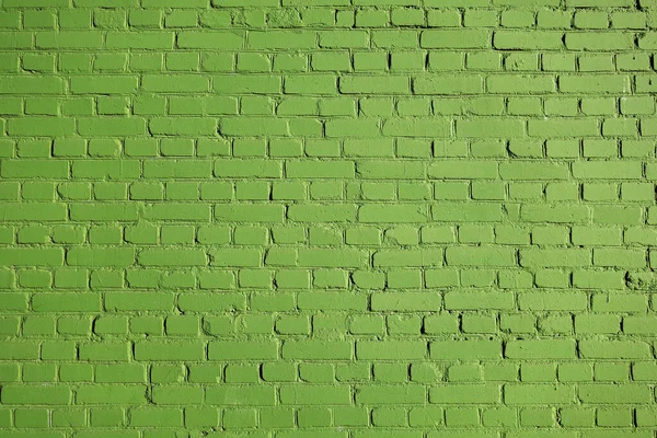 Textura Parede Tijolo Verde Fundo Tijolos Pintados Com Tinta Verde — Fotografia de Stock