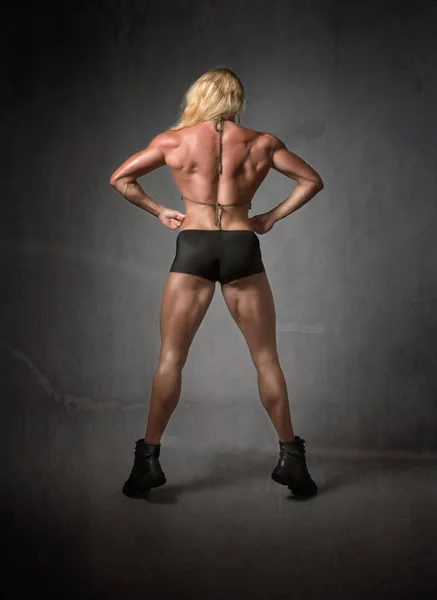 Body building back figure Royalty Free Stock Photos