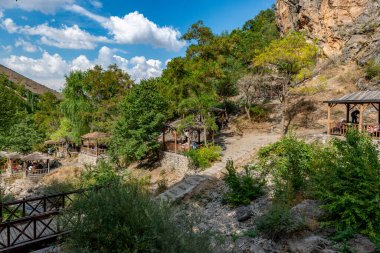 Yahyali, Kayseri, Türkiye. 20 Ağustos 2019: Derebag Şelaleleri, Yahyali - Kayseri.  