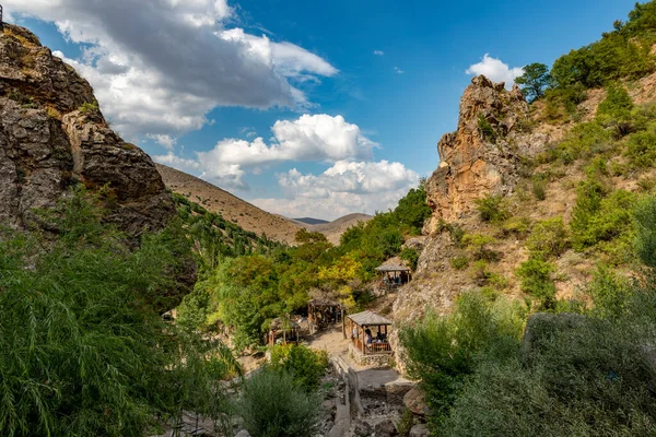 Yahyali Kayseri Turquia Agosto 2019 Derebag Waterfalls Yahyali Kayseri — Fotografia de Stock