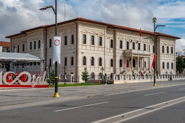 Sivas, Türkiye. 24 Ağustos 2019: Sivas Şehir Merkezi Görünümü.