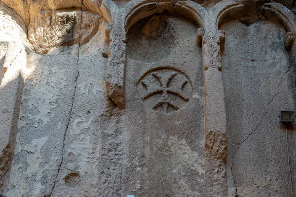 Gumusler Underjordisk Kloster Gård Nigde Turkiet Gumusler Kloster Ruiner Och — Stockfoto