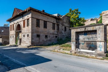 Kayseri City 'deki tarihi Gesi Evleri. Gesi, Kayseri - Türkiye. Kapadokya 'nın doğusunda Roma döneminde Caesarea olarak bilinen Kayseri yatar.. 