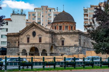 Kayseri, Türkiye. 18 Ağustos 2019. Kayseri 'de Meryem Ana Kütüphanesi (Kilise) manzarası.