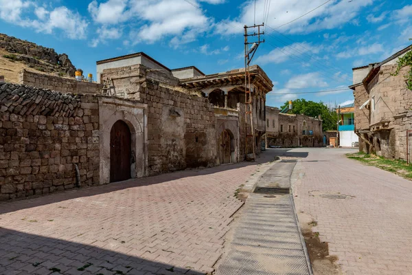 Histórico Gesi Casas Cidade Kayseri Gesi Kayseri Turquia Leste Capadócia — Fotografia de Stock