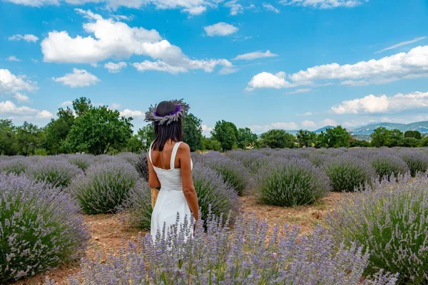 Paraíso Lavanda Turquía Kuyucak Village Isparta Turquía Hermosa Mujer Campo — Foto de Stock