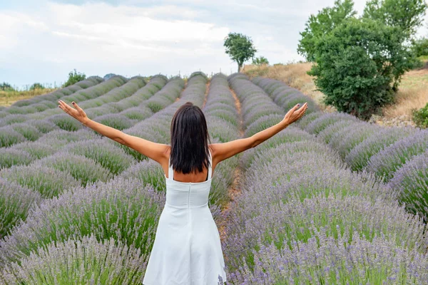 Turkey Lavender Paradise Kuyucak Village Isparta Turkey Beautiful Woman Lavander — Stock Photo, Image