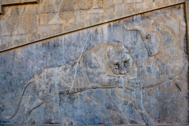 Şiraz - İran. 24 Nisan 2017. Persepolis 'e hoş geldiniz. Antik dünyanın en büyük harikalarından biri olan Persepolis sadece büyük bir mimari değil, aynı zamanda büyük bir fikri de somutlaştırıyor.. 