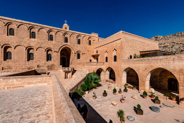 Artuklu, Mardin / Turkey June 10, 2018. Deyrulzafaran Monastery and Syriac Orthodox patriarchat ( Deyrul Zafaran Manastiri ) in Mardin.