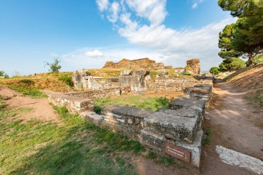 Manisa, hindi. 01 Haziran 2018. Sardis 'teki Artemis Tapınağı. Salihli, Manisa - TURKEY.