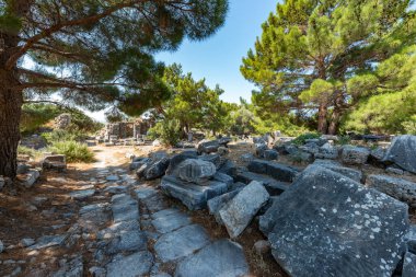 Aydın - Türkiye. Haziran 03, Priene Antik Şehir Harabeleri. Soke, Aydın - Türkiye. Priene, Türkiye 'nin batısında Miletus' un hemen kuzeyinde yer alan antik bir Yunan kentidir. Eski bir Yunan kutsal şehriydi.