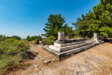 Aydın - Türkiye. Haziran 03, Priene Antik Şehir Harabeleri. Soke, Aydın - Türkiye. Priene, Türkiye 'nin batısında Miletus' un hemen kuzeyinde yer alan antik bir Yunan kentidir. Eski bir Yunan kutsal şehriydi.