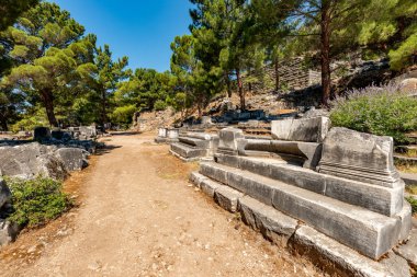 Aydın - Türkiye. Haziran 03, Priene Antik Şehir Harabeleri. Soke, Aydın - Türkiye. Priene, Türkiye 'nin batısında Miletus' un hemen kuzeyinde yer alan antik bir Yunan kentidir. Eski bir Yunan kutsal şehriydi.
