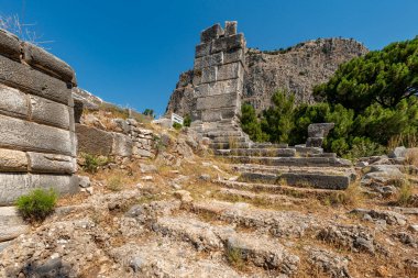 Aydın - Türkiye. Haziran 03, Priene Antik Şehir Harabeleri. Soke, Aydın - Türkiye. Priene, Türkiye 'nin batısında Miletus' un hemen kuzeyinde yer alan antik bir Yunan kentidir. Eski bir Yunan kutsal şehriydi.