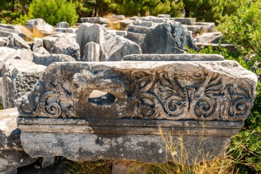 Aydın - Türkiye. Haziran 03, Priene Antik Şehir Harabeleri. Soke, Aydın - Türkiye. Priene, Türkiye 'nin batısında Miletus' un hemen kuzeyinde yer alan antik bir Yunan kentidir. Eski bir Yunan kutsal şehriydi.