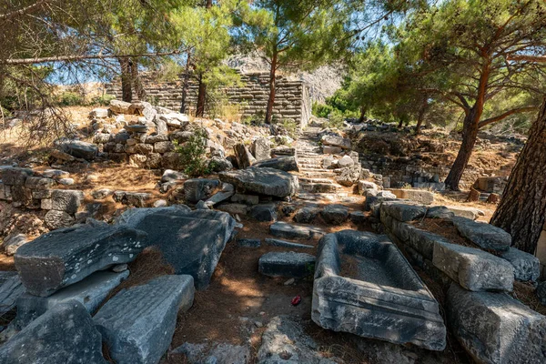 アイディン トルコ 6月3日 プリーン古代都市遺跡 ソーク アーディン トルコ プリーンは トルコ西部のミレトスの北に位置する古代ヘレニズム時代の都市です 古代ギリシャの聖地でした — ストック写真