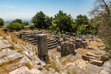 Aydin - Turkey. June 03,2019 Priene Ancient City Ruins. Soke, Aydin - Turkey. Priene is an ancient Hellenistic city located just to the north of Miletus in western Turkey. It was an ancient Greek holy city clipart