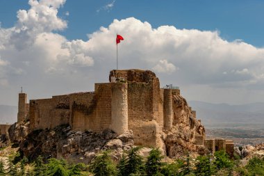 Elazığ, Harput / Türkiye - 13 Haziran 2018 Türkiye. Artuklu Mezopotamya 'daki Harput Kalesi