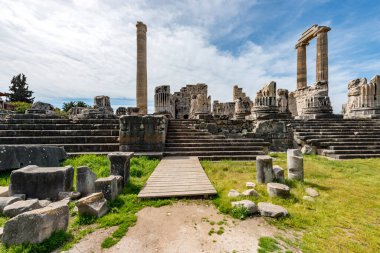 Didim, Aydın - Türkiye. 16 Mart 2018. Aydın 'ın Didim kentindeki Apollo Tapınağı - Türkiye