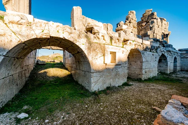 Fethiye Mugla Turkey January 2018 Ruins Tlos Ancient City Turkey — Stock Photo, Image