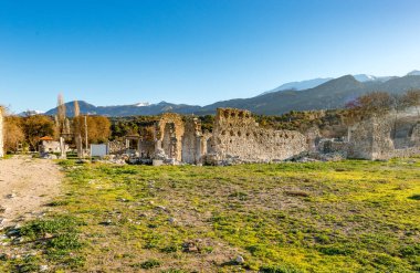 Fethiye, Mugla - Türkiye. 30 Ocak 2018. Tlos Antik Kenti, Türkiye 'nin Harabeleri