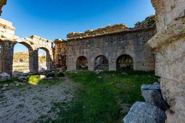 Fethiye, Mugla - Türkiye. 30 Ocak 2018. Tlos Antik Kenti, Türkiye 'nin Harabeleri