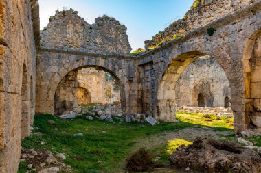 Fethiye, Mugla - Türkiye. 30 Ocak 2018. Tlos Antik Kenti, Türkiye 'nin Harabeleri