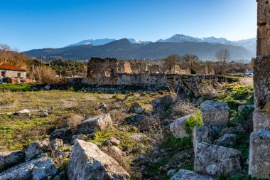 Fethiye, Mugla - Türkiye. 30 Ocak 2018. Tlos Antik Kenti, Türkiye 'nin Harabeleri