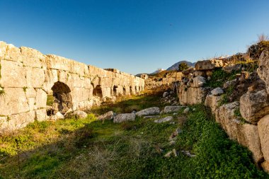 Fethiye, Mugla - Türkiye. 30 Ocak 2018. Tlos Antik Kenti, Türkiye 'nin Harabeleri