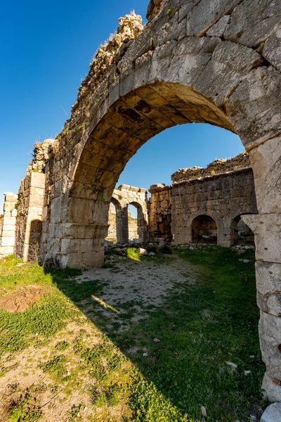 Inggris Fethiye Mugla Turkey Januari 2018 Reruntuhan Kota Kuno Tlos — Stok Foto