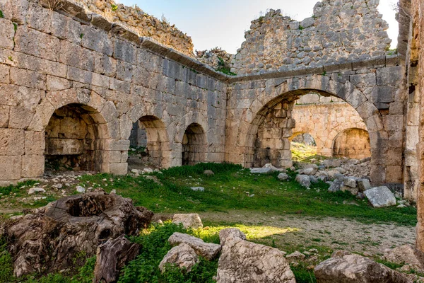 Fethiye Mugla Turcja Stycznia 2018 Ruiny Starożytnego Miasta Tlos Turcja — Zdjęcie stockowe