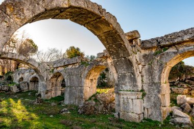Fethiye, Mugla - Türkiye. 30 Ocak 2018. Tlos Antik Kenti, Türkiye 'nin Harabeleri