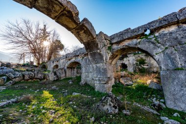 Fethiye, Mugla - Türkiye. 30 Ocak 2018. Tlos Antik Kenti, Türkiye 'nin Harabeleri
