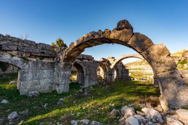 Fethiye, Mugla - Türkiye. 30 Ocak 2018. Tlos Antik Kenti, Türkiye 'nin Harabeleri