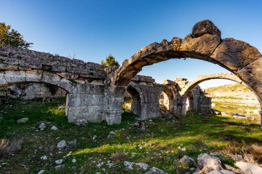 Fethiye, Mugla - Türkiye. 30 Ocak 2018. Tlos Antik Kenti, Türkiye 'nin Harabeleri