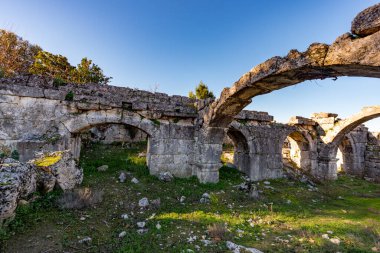 Fethiye, Mugla - Türkiye. 30 Ocak 2018. Tlos Antik Kenti, Türkiye 'nin Harabeleri